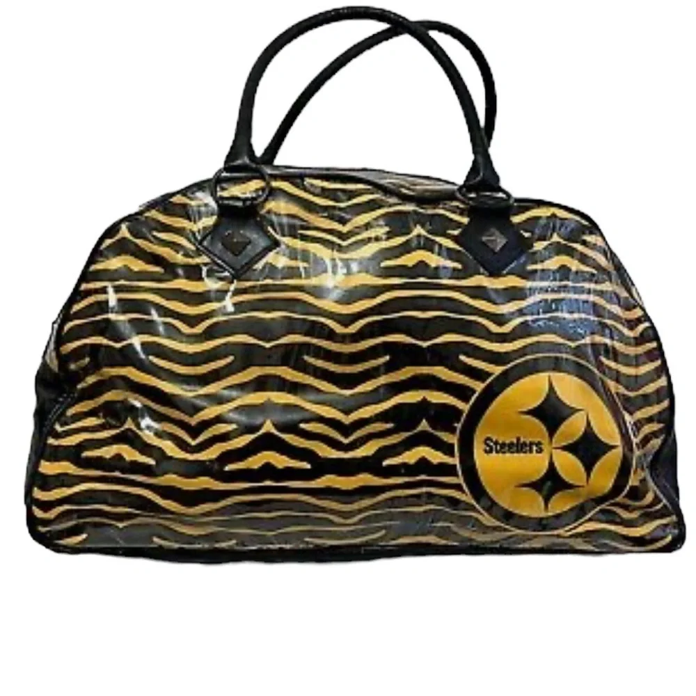 Authentic NFL PITTSBURGH STEELERS Duffel Bag with Shoulder Strap Team Co…